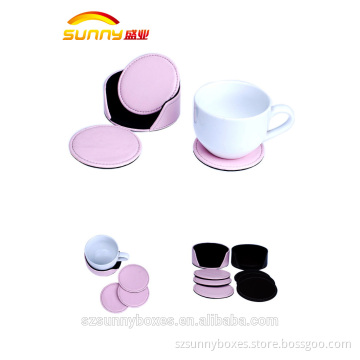 PU pleather coasters or pu coasters